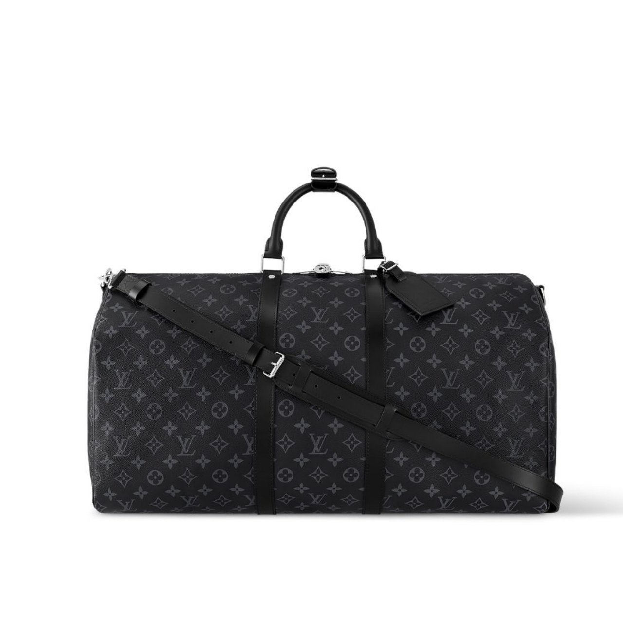 Thumbnail-77-1 Louis Vuitton Keepall Bandouliere 55 Monogram Eclipse Canvas 55cm LV M40605 - Image 1