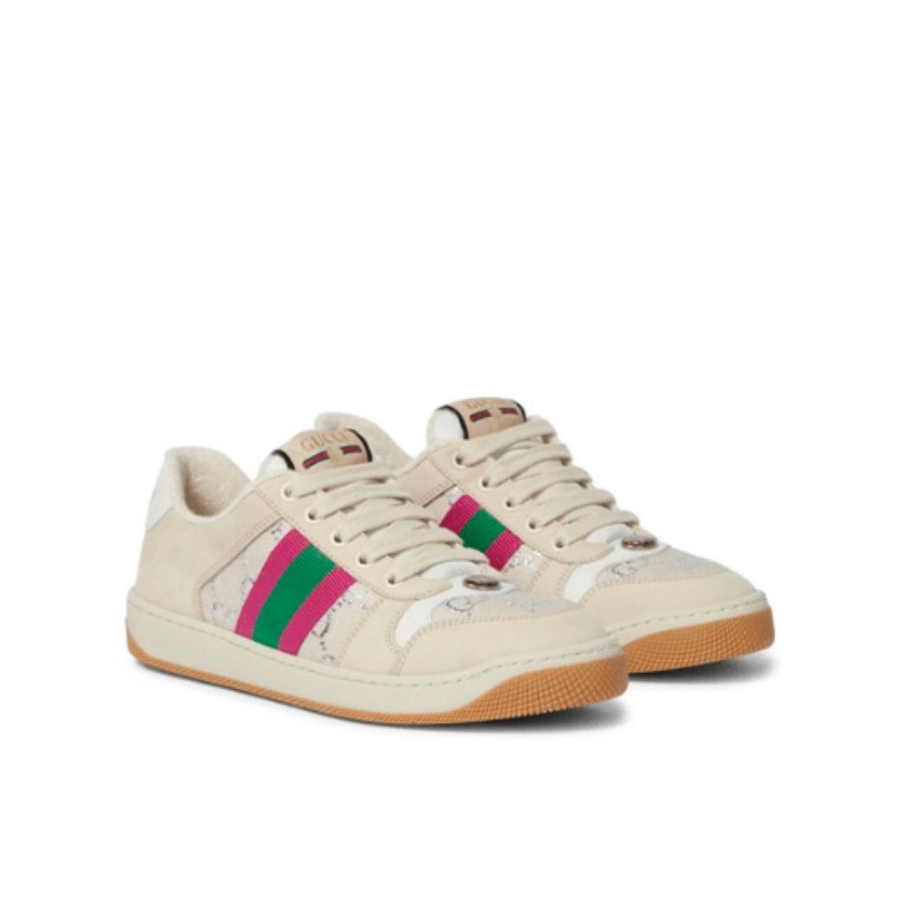 Thumbnail-87 Gucci WMNS Screener White GG Lamé 577684 2C830 9150 - Image 1