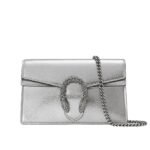 Gucci Women Dionysus Super Mini Crossbody Bag Silver 16Cm 476432 1TRBN 8173