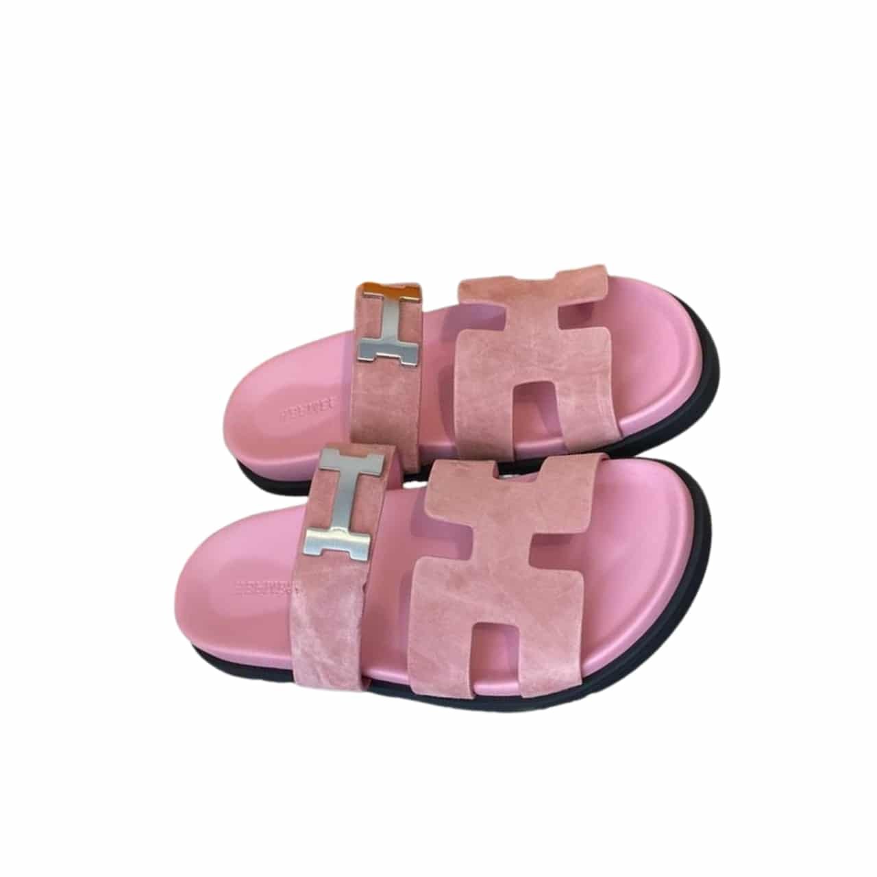 Untitled-1280-x-1280-px-5 Hermes Chypre Sandal H Logo Silver Hardware Pink - Image 1