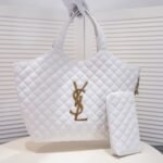 Saint Laurent Icare Maxi Shopping Bag In Quilted White 50Cm 698651AAANG1000 - Image 3