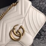 Gucci GG Marmont Mini Shoulder Bag White Matelassé 22Cm 446744 DTDIT 9022 - Image 3