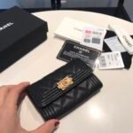 Chanel Boy Flap Card Holder Black 11Cm A80603 Y07659 94305 - Image 2