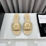 Chanel Camellia Slides Beige - Image 3