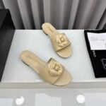 Chanel Camellia Slides Beige - Image 5