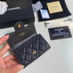 Chanel Classic Card Holder Grain Leather Black With Gold Hardware 11Cm AP0214 Y01864 C3906 - Image 5