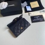 Chanel Classic Card Holder Grain Leather Black With Gold Hardware 11Cm AP0214 Y01864 C3906 - Image 4