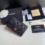 Chanel Classic Card Holder Grain Leather Black With Gold Hardware 11Cm AP0214 Y01864 C3906 - Image 3