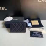 Chanel Classic Card Holder Grain Leather Black With Gold Hardware 11Cm AP0214 Y01864 C3906 - Image 6