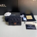 Chanel Classic Card Holder Grain Leather Black With Gold Hardware 11Cm AP0214 Y01864 C3906 - Image 2