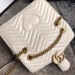 Gucci GG Marmont Mini Shoulder Bag White Matelassé 22Cm 446744 DTDIT 9022 - Image 4