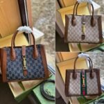 Gucci GG Jackie 1961 Tote Blue Denim 30Cm - Image 3