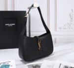Saint Laurent Le 5 À 7 Hobo Bag In Smooth Black Gold 23Cm 6572282R20W1000 - Image 3