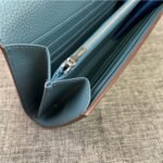 Hermes Constance Togo Long Wallet Silver Toned Hardware Blue 20Cm - Image 9