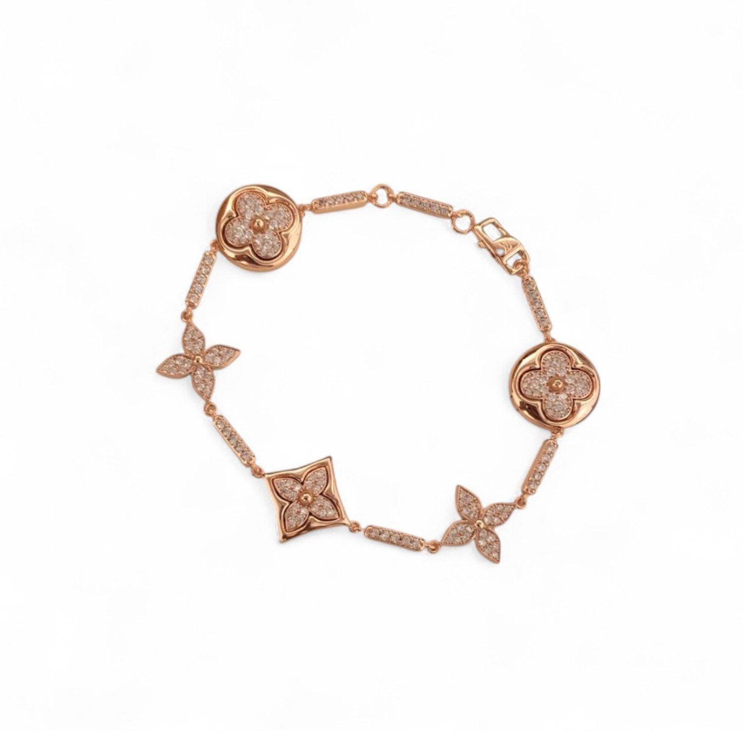 louis-vuitton-bracelet Louis Vuitton Blossom BB Diamond Bracelet In Pink Gold - Image 1