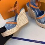 Louis Vuitton Helios Wedge Sandal Blue 1ACIZV - Image 5