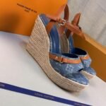 Louis Vuitton Helios Wedge Sandal Blue 1ACIZV - Image 3