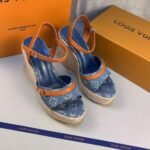 Louis Vuitton Helios Wedge Sandal Blue 1ACIZV - Image 2