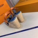 Louis Vuitton Helios Wedge Sandal Blue 1ACIZV - Image 4