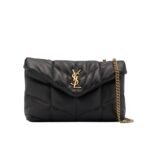Saint Laurent Loulou Puffer Small Shoulder Bag Black 28Cm