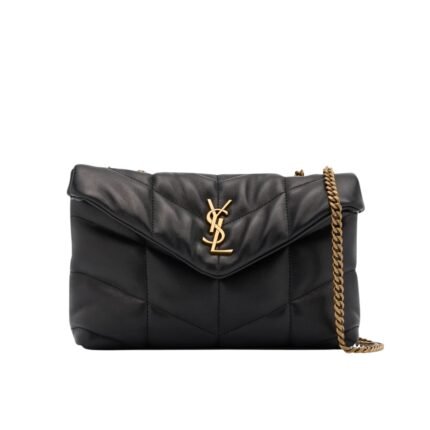 Saint Laurent Loulou Puffer Small Shoulder Bag Black 28Cm