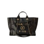 Chanel Deauville Large Shopping Bag Black 38Cm
