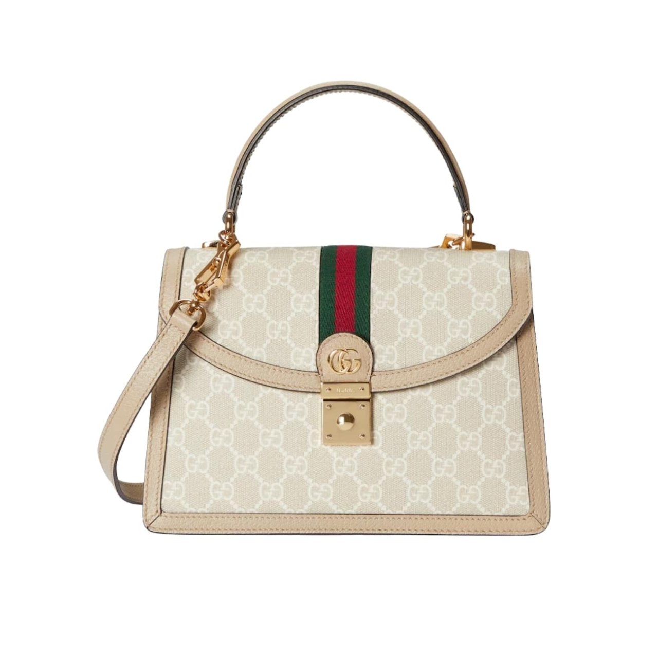 vel-3-1 Gucci Ophidia Small Top Handle Bag Beige 25Cm 651055 UULAG 9682 - Image 1