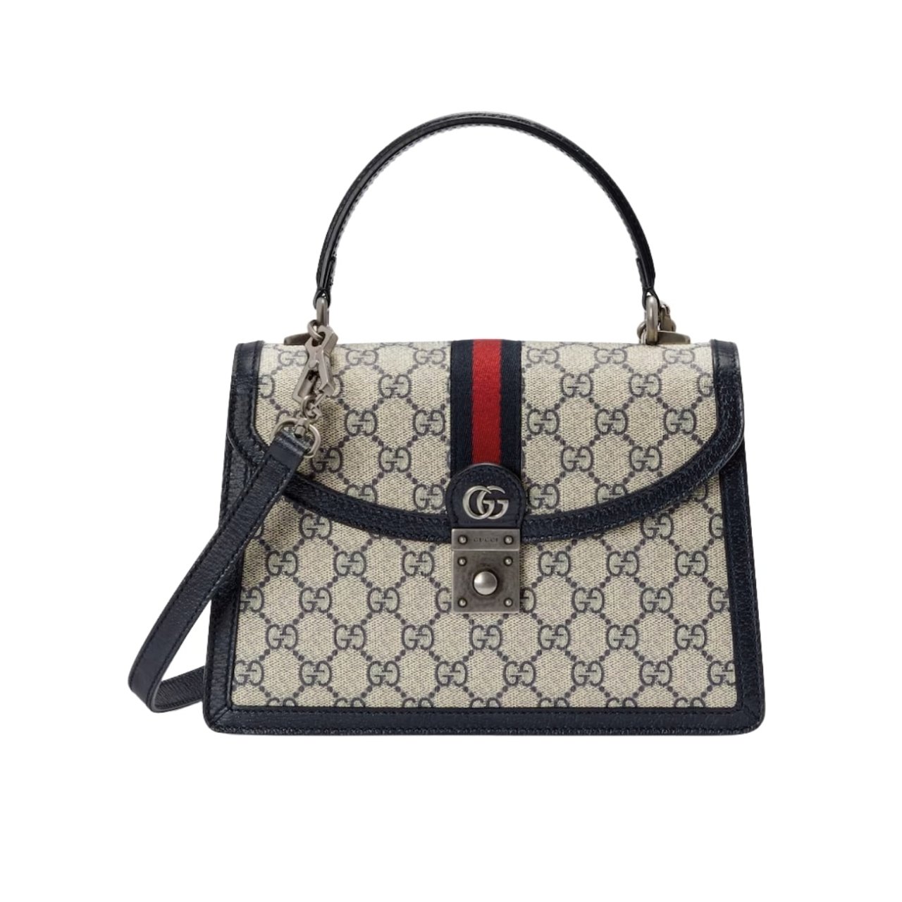 vel-3-2 Gucci Ophidia Small Top Handle Bag Beige And Black 25Cm 651055 96IWN 4076 - Image 1