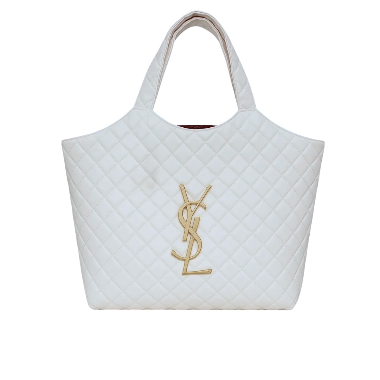 vel-4-2 Saint Laurent Icare Shopping Bag In Quilted White 40Cm - Image 1