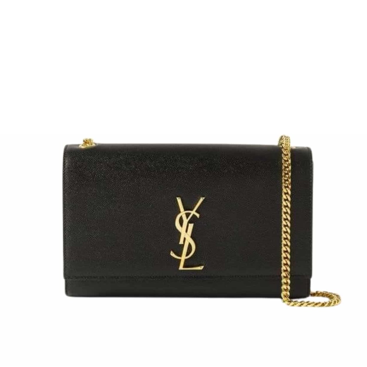 vel-4-3 Saint Laurent Kate Medium Chain Bag In Grain De Poudre Black 24Cm 364021 BOW0J 1000 - Image 1