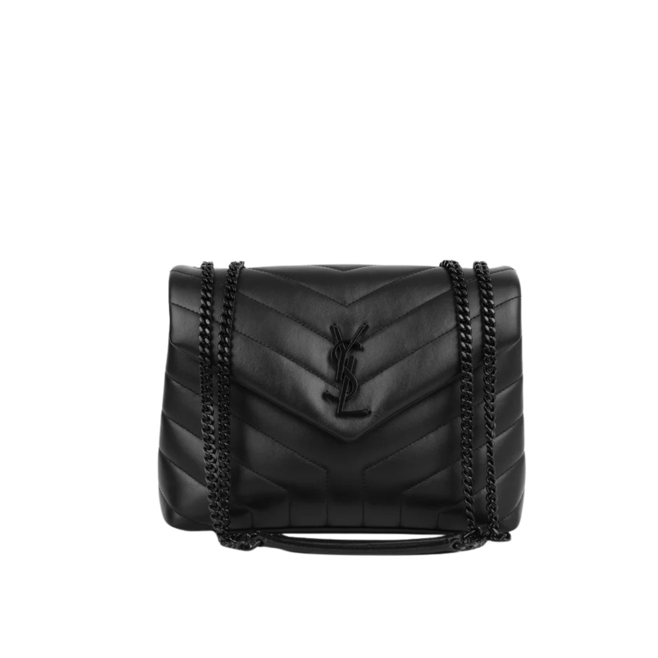 vel-4-4 Saint Laurent Loulou Small Chain Bag In Matelassé Y Black Noir 23Cm 494699DV7281000 - Image 1