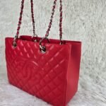 Chanel Grand Shopping Tote Red 33Cm - Image 3